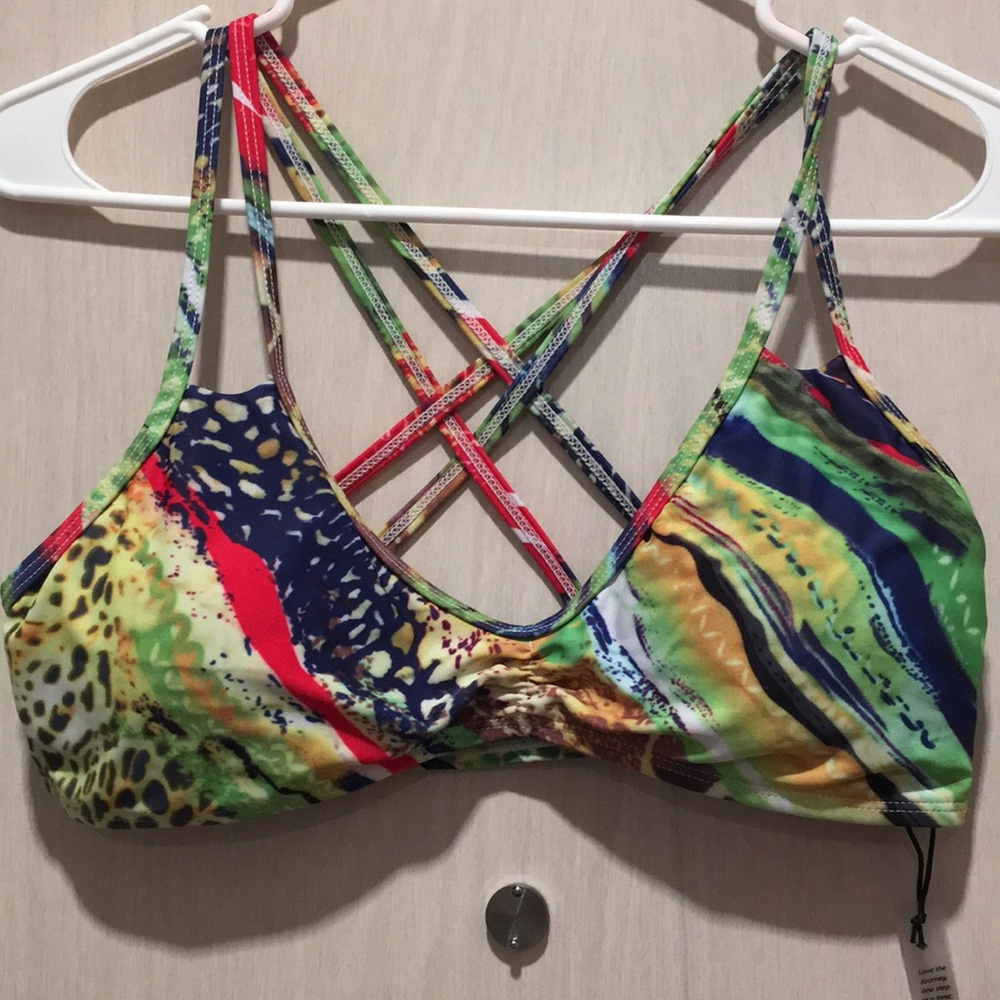 Love the journey Multicolored bathing suit top